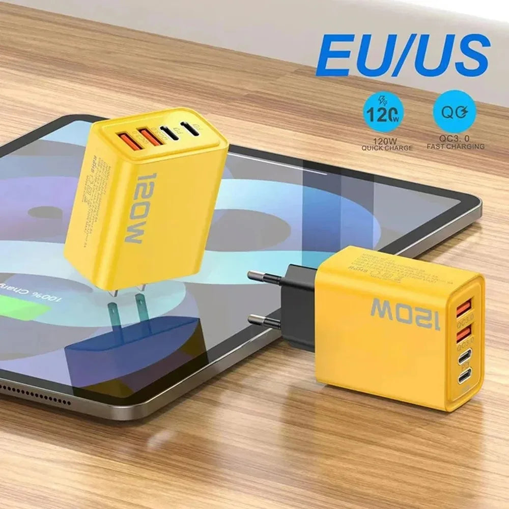 4 Ports USB C PD Charger Quick Charge 3.0