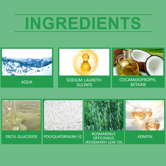 3pcs Rosemary Hair Growth Shampoo