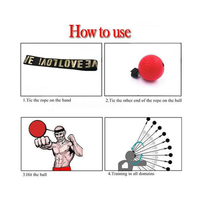 Muay Thai Boxing Speed Ball With Head Band