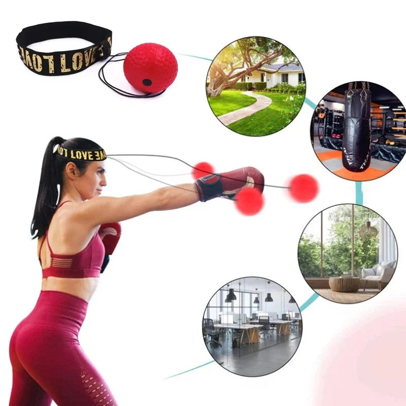 Muay Thai Boxing Speed Ball With Head Band